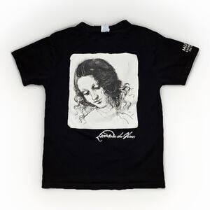 Leonardo Da Vinci Museum T-Shirt Black XS 17x22 Art Graphic Tee
